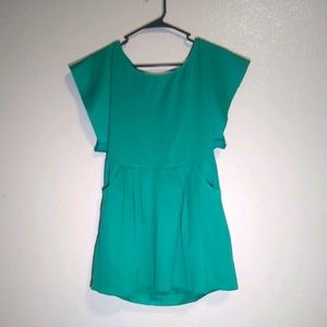 Free People Womens Green Mini Dress Size 2